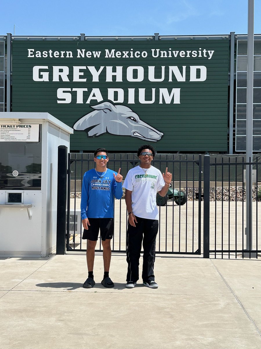 JayMustangFB's tweet photo. Best of luck to Diego and Dylan as they start their journey at Eastern New Mexico! #FAMILY #JohnJayProud https://t.co/HKK0Aat7it