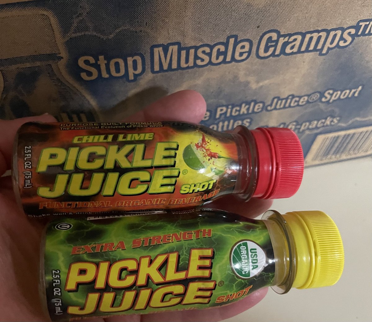 AMillerQB_D1's tweet photo. Shoutout to @picklejuice for sending me cases of #picklejuice to help prevent cramps during training this season! 🤝 #getyasome https://t.co/cyCK5pMlFc