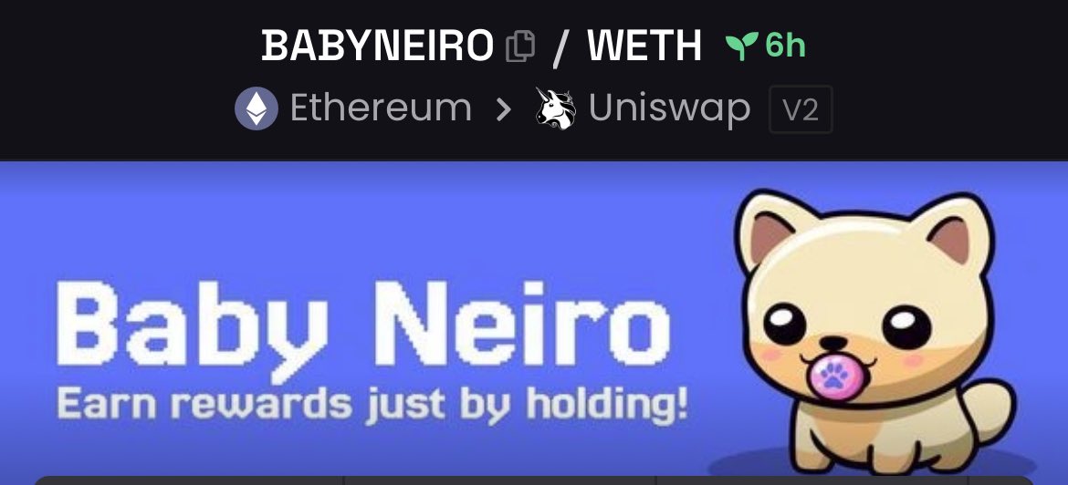 @Jampzer Bidded <a href="/ETHBabyNeiro/">BabyNeiro</a> to get $NEIRO reflections , we helping neiro holders grow ;)

dexscreener.com/ethereum/0x58e…