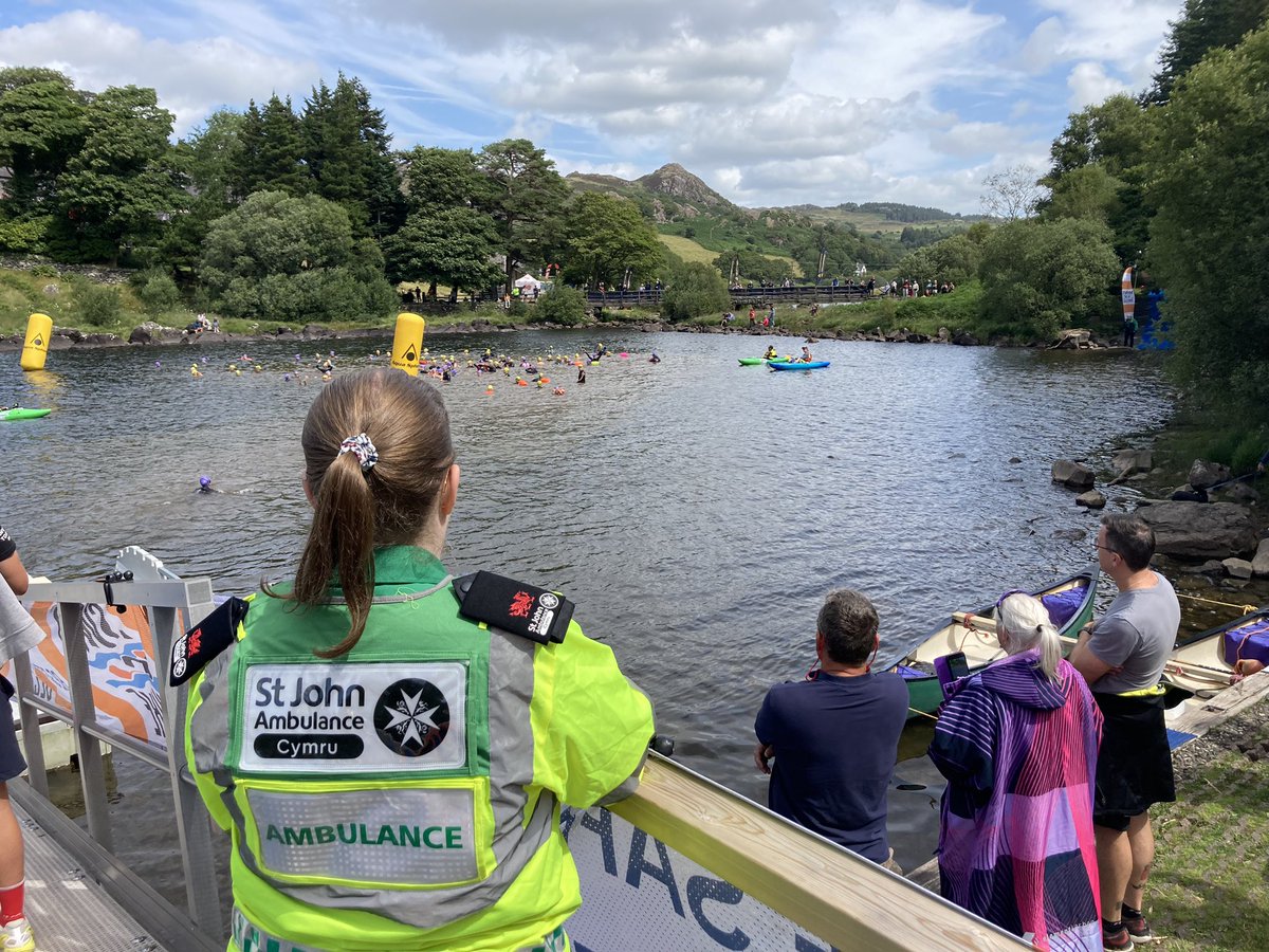 SJAC_Steve's tweet photo. A big thank you to the team from @SJACLlandudno today for providing event first aid cover at @PlasyBrenin in #eryri #snowdonia for day 1 of the @aahevents #Snowman weekend. Today trail runs and open water swims… tomorrow its #triathlon and #duathlon https://t.co/mimsFLlX6W