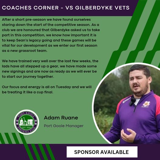 PortGooleFC's tweet photo. Hear the thoughts of first team manager Adam Ruane ahead of our next match! https://t.co/gcMaczTYx7