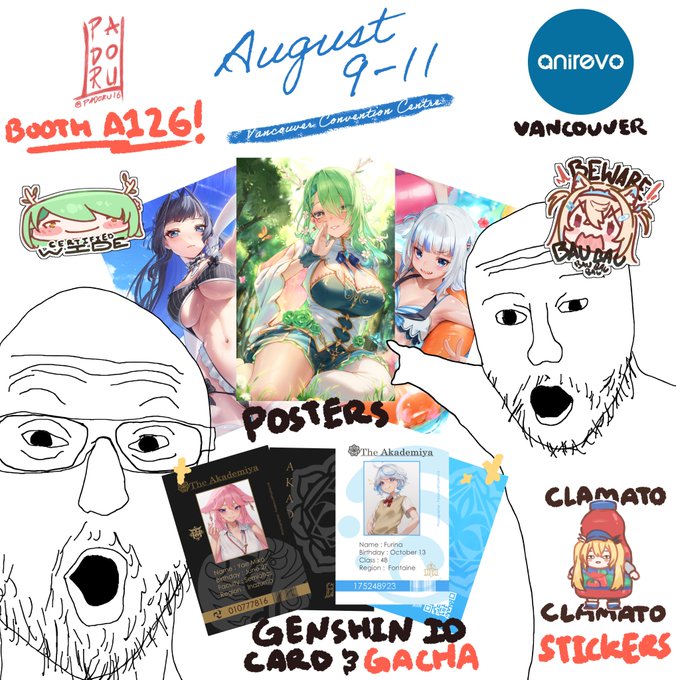 Hey for the Canadian folks/people attending, I will be attending Anirevo to sell some merch! Come by and visit me, would love to meet you all! 