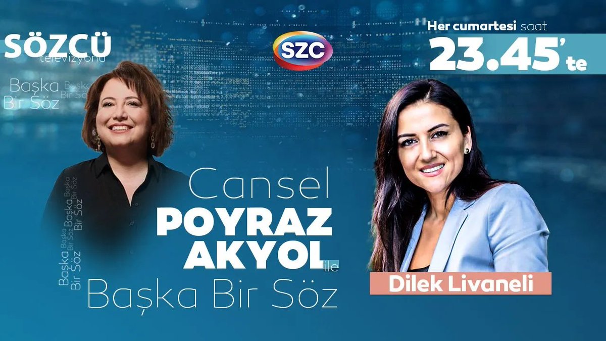 SÖZCÜ Televizyonu (@szctelevizyonu) on Twitter photo Cansel Poyraz Akyol ile Başka Bir Söz 56. Bölüm | Dilek Livaneli <a href="/dlivaneli/">Dilek Livaneli</a> <a href="/canselpoyraz/">Dr. Cansel Poyraz Akyol</a>
youtu.be/rs9Cb440e7M Cansel Poyraz Akyol ile Başka Bir Söz 56. Bölüm | Dilek Livaneli <a href="/dlivaneli/">Dilek Livaneli</a> <a href="/canselpoyraz/">Dr. Cansel Poyraz Akyol</a>
youtu.be/rs9Cb440e7M