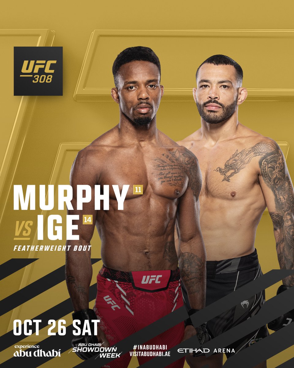 ufc's tweet photo. #UFC308 keeps getting better by the MINUTE 

Mark your calendars for October 26th 🫡

#InAbuDhabi | @InAbuDhabi | @VisitAbuDhabi