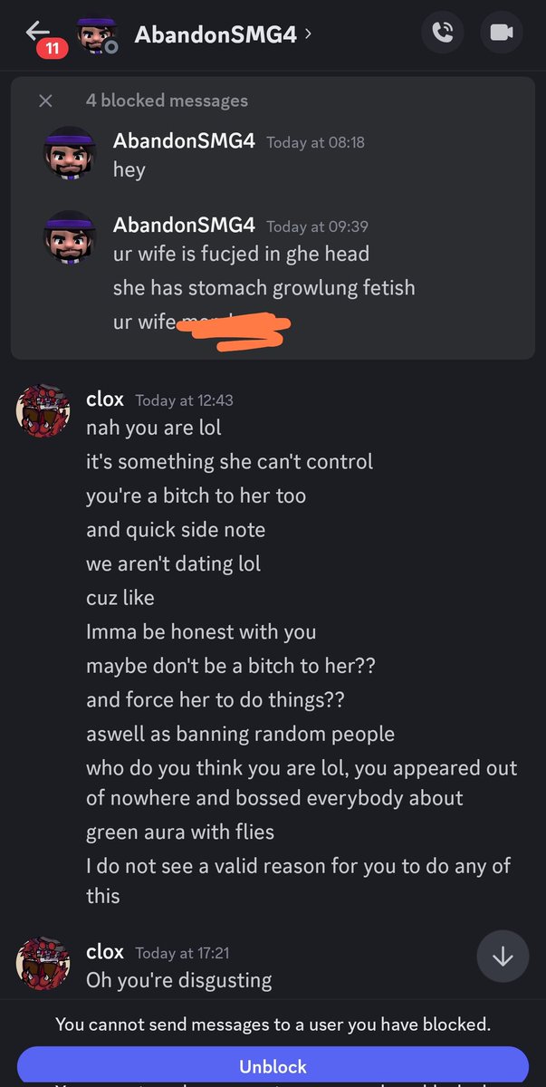 cloxoit's tweet photo. -but the message got deleted as they got banned from the server later on. 

Anyways, in the morning they finally decided to respond. They're 15 btw, said victim is 13. "It's a fetish!!" It's something they don't want lol. Check next post https://t.co/KccBB71wDE