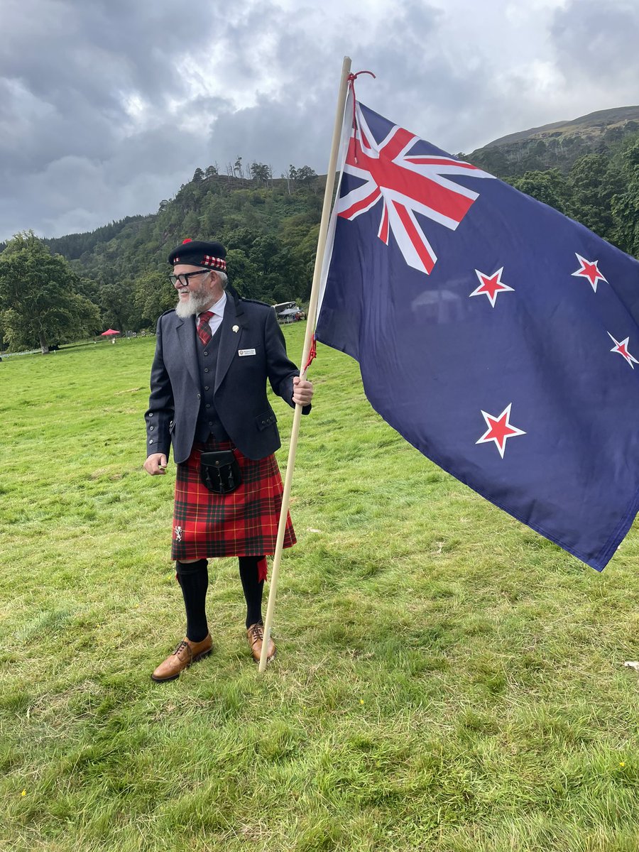 NZPresidentCCNZ's tweet photo. Flying the flag for New Zealand at the International Gathering of Clan Cameron

#proudtobeacameron https://t.co/lrcVcYfkOc