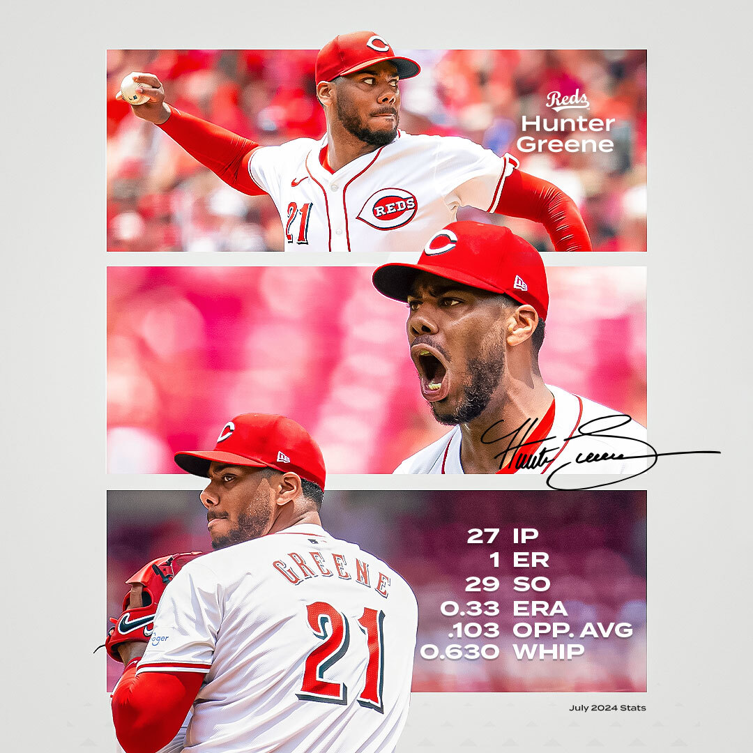 Hunter Greene had quite the month of July.