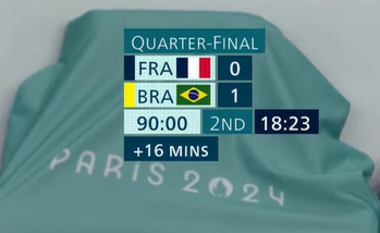 ricardodeon's tweet photo. 16 minutos de acréscimos!! Sou do tempo que tentativa de assalto dava cadeia! Tentaram um roubo absurdo diante do mundo nesse jogo entre Brasil x França! #OlimpiadasParís2024 #Brasil https://t.co/xldXFXADP4