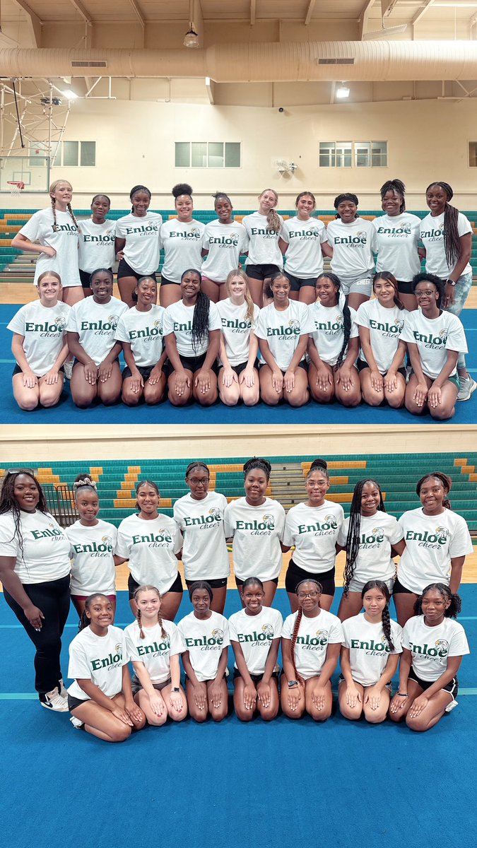 EnloeHSCheer's tweet photo. It’s going to be a great season 💚💛 https://t.co/CzEsYOZFGe