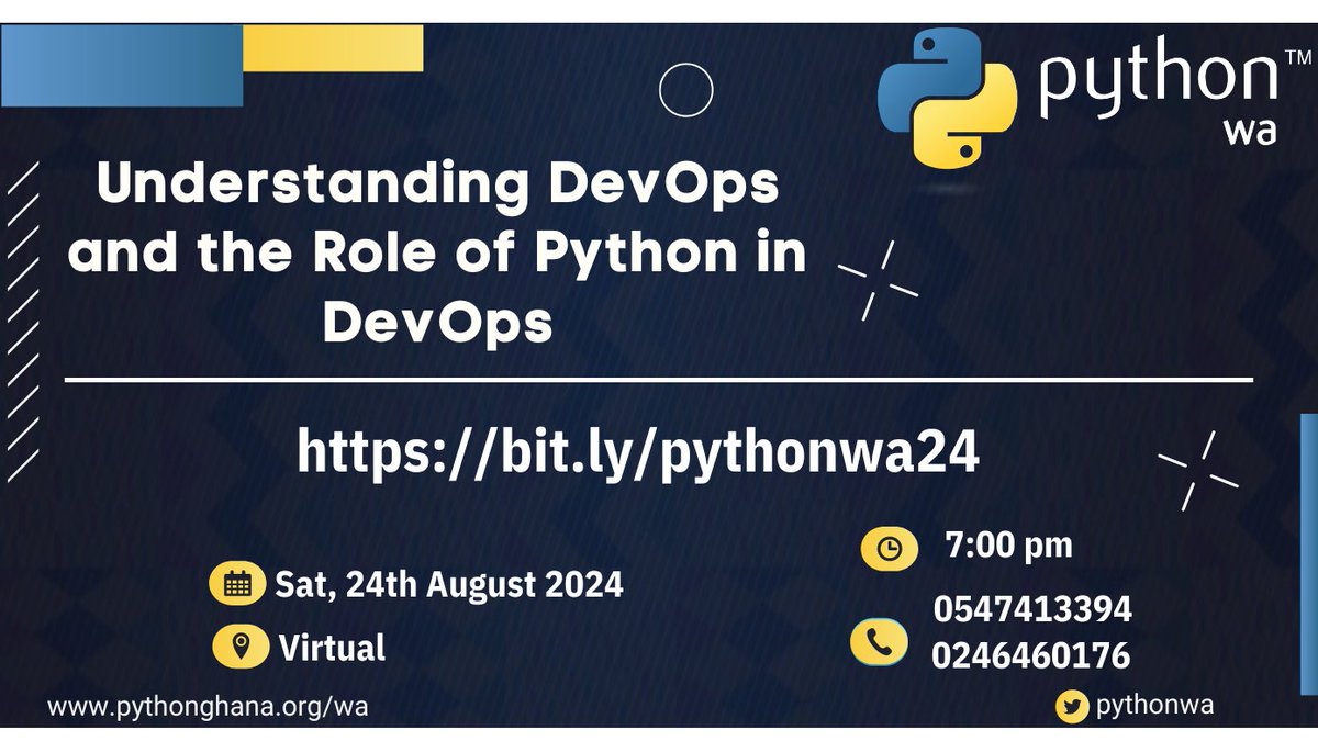 PythonWa's tweet image. meetup.com/python-ghana/e…