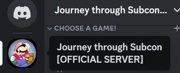 succeroni11's tweet photo. the official Journey Through Subcon discord server has been created...,,,

for helping or just hanging out

only accepting moots for now 
reply if you want in 

might make this public soon who knows
[#advancedsweep #horrorbrew #exe #exeoc #execommunity #marioexe #marioexeoc #ARG] https://t.co/7vQsqrZhpv