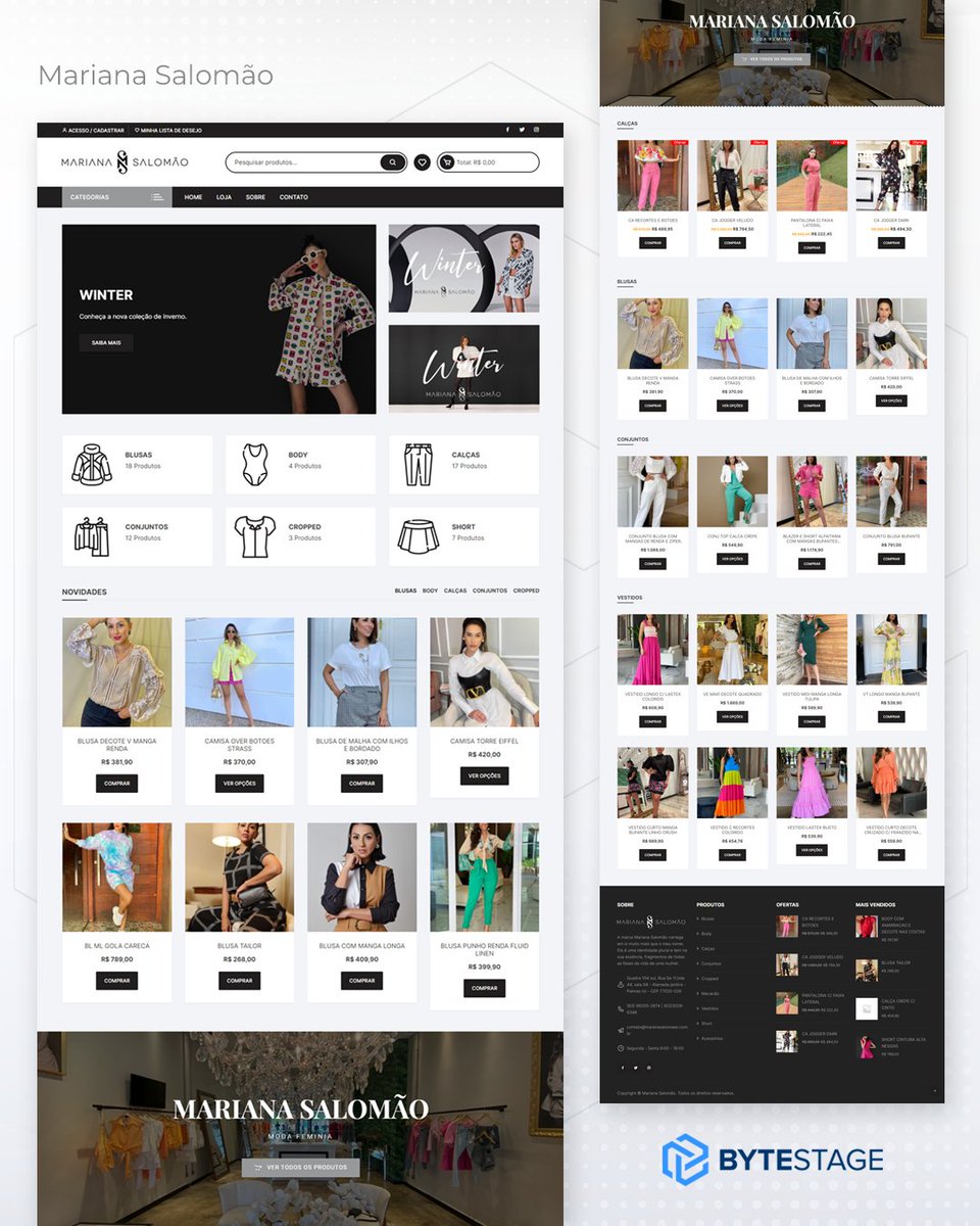 bytestage's tweet photo. PROJETO - E-Commerce desenvolvido para loja de roupa feminina.

Precisa de uma loja virtual? Entre em contato e solicite um orçamento.

#WebDesign #CriaçãoDeSites #Loja Virtual #Ecommerce #DesenvolvimentoWeb #SiteProfissional #Websites https://t.co/MX07QvQoL9