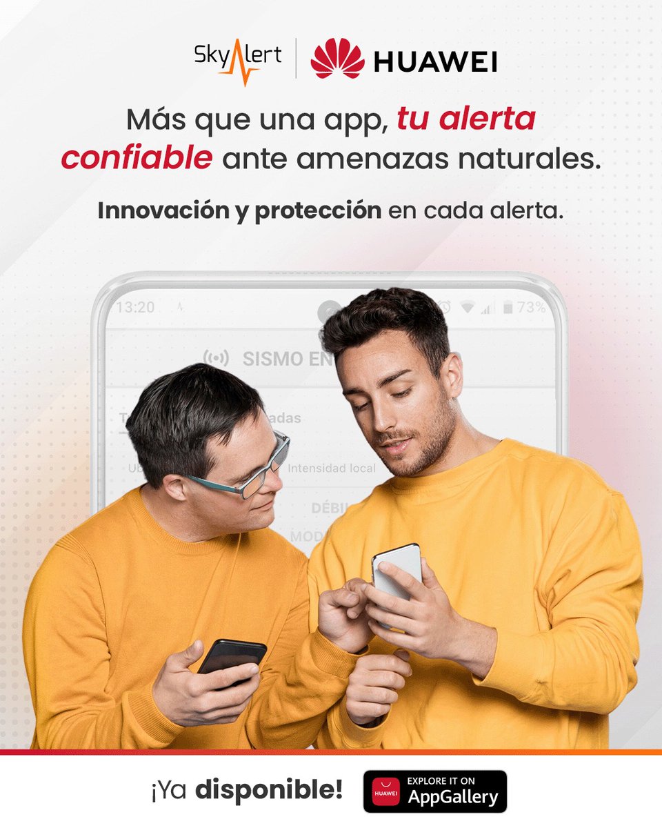 SkyAlertStorm's tweet image. Ahora puedes recibir #LaAlertaConfiable en tu #HUAWEI.  Descarga GRATIS la #SkyAlertApp 📲 desde tu #AppGallery suscríbete a #GOLDFamily o #GOLD+ para cuidar de ti y los tuyos ante amenzas naturales. 👉 url.cloud.huawei.com/rHaTLWRbVK?sha… 

Protegiendo vidas, protegiendo el futuro. 🧡…