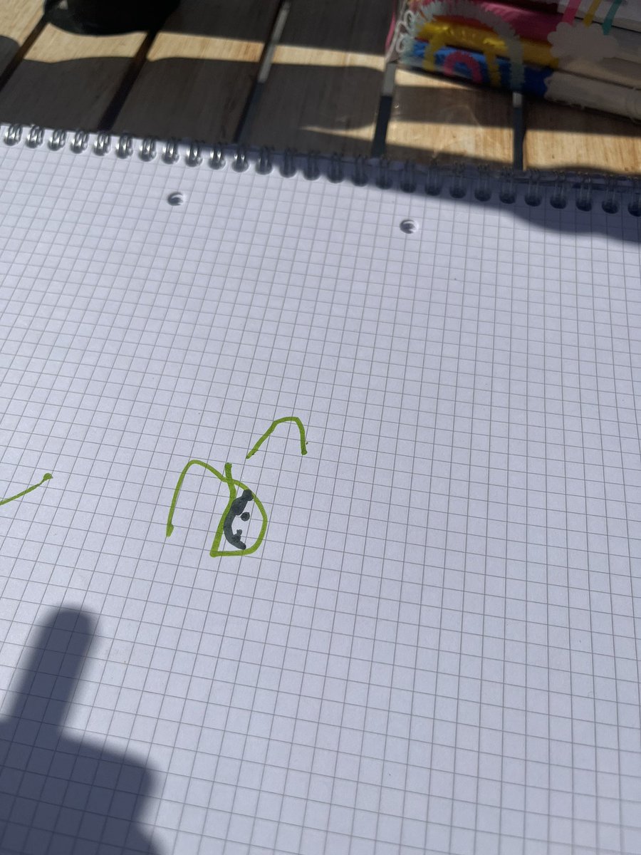 As the parent of a child with significant needs who also has a strong reluctance to mark make … the joy his first ever self-initiated drawings gave me is next level! (He denied drawing each and said they were done by ladybird, snake and tortoise, respectively) 🥰😭😍