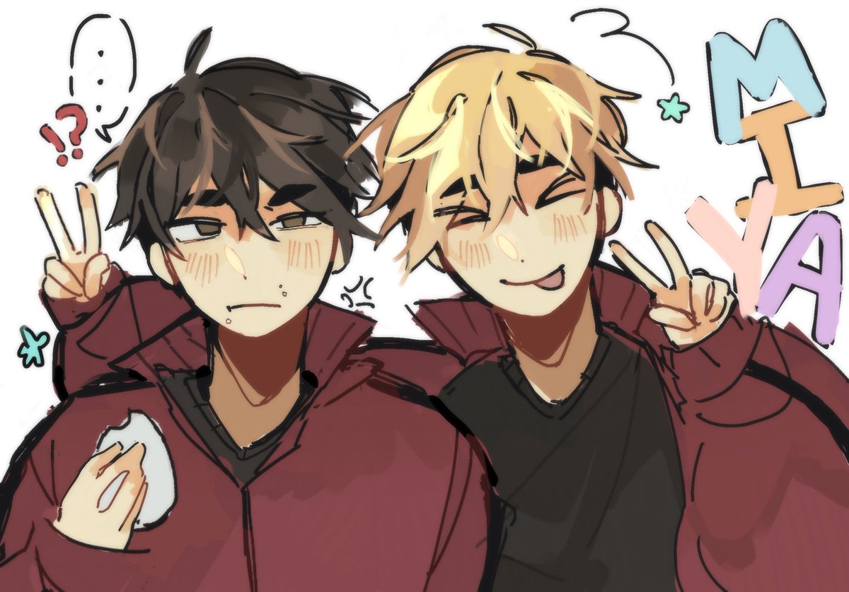 ossukii's tweet image. #miyatwins #haikyuu they faces killing me why no one gaf.