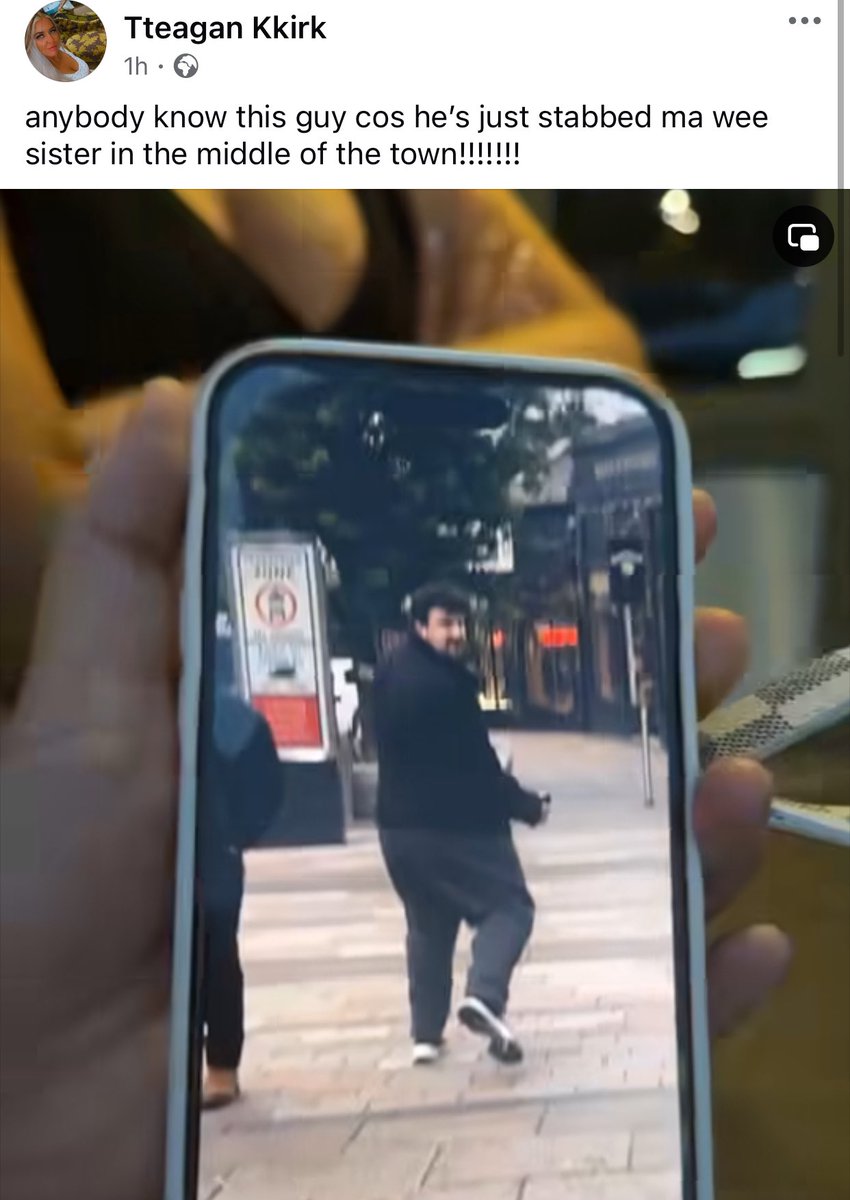 This man just stabbed a young female in a restaurant in Sterling.  2 other people are hurt.  Nothing on the mainstream
Yet