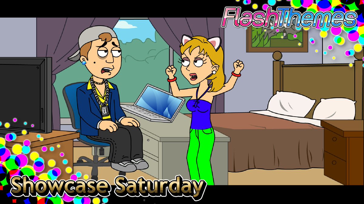 ThemesFlash's tweet image. #ShowcaseSaturday Sorry for missing last week, Themers! Let's get right to it to make up for lost time!
@gml394 proves that even with black borders the retro-tastic style of old GoAnimate videos still hold! Watch his work for a blast to the past!   

flashthemes.net/user/72