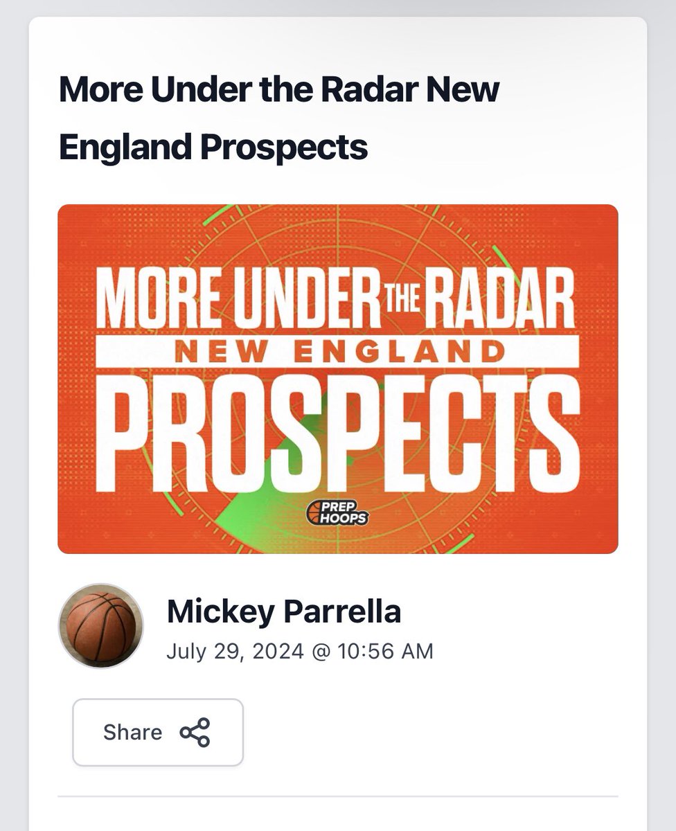 Recent write-up from <a href="/PHNewEngland/">Prep Hoops New England</a> 

<a href="/NERRHoops/">New England Recruiting Report NERRHoops</a> <a href="/NEPrepBB/">NE Prep Mens Basketball</a> <a href="/NCSAmbb/">NCSA Men's Basketball</a> <a href="/parrellahoops/">Mickey Parrella</a> <a href="/DylanThayer0/">Dylan Thayer</a> <a href="/VerbalCommits/">Verbal Commits</a> <a href="/VerbalCommitsD2/">Verbal Commits D2</a> <a href="/JUCOadvocate/">JUCOadvocate - Brandon Goble</a> <a href="/nlevelsports/">Next Level Sports</a>