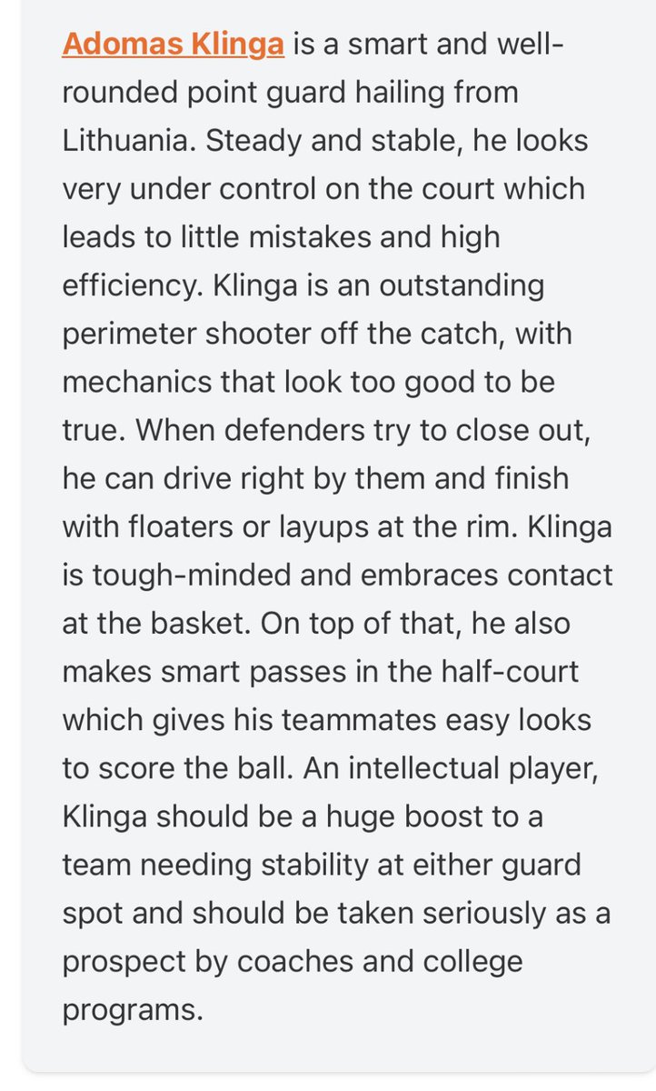 KlingaAdomas's tweet photo. Recent write-up from @PHNewEngland 

@NERRHoops @NEPrepBB @NCSAmbb @parrellahoops @DylanThayer0 @VerbalCommits @VerbalCommitsD2 @JUCOadvocate @nlevelsports https://t.co/eldfZeqtbK
