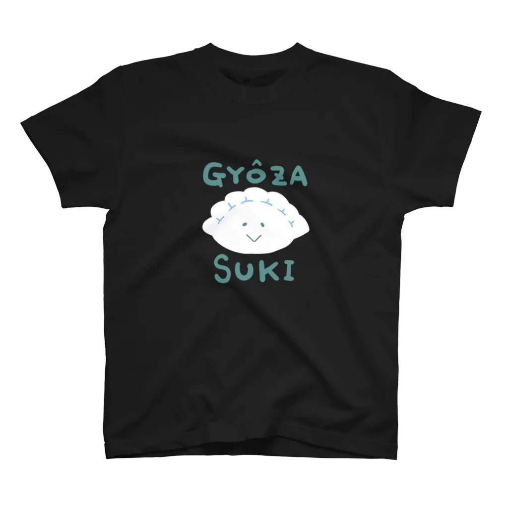 「やっぱり夏はぎょうざよね「ぎょうざ、すき」Tシャツも好評販売中!Tシャツ1000」|まずりんのイラスト
