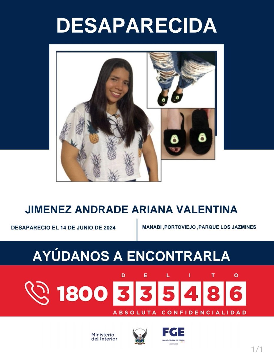 AsfadecEc's tweet photo. ‼️COMPARTE - DIFUNDE
¡POR FAVOR, NECESITAMOS DE TU AYUDA PARA ENCONTRARLA! 

Ariana, el momento que desapareció se encontraba en estado de gestación. 
ℹ️ Edad: 24 años 
 
✅️ NO DUDES EN LLAMAR AL ECU 911 o envía un mensaje al +593992872742 (Asfadec). https://t.co/iOjWG5pnf0