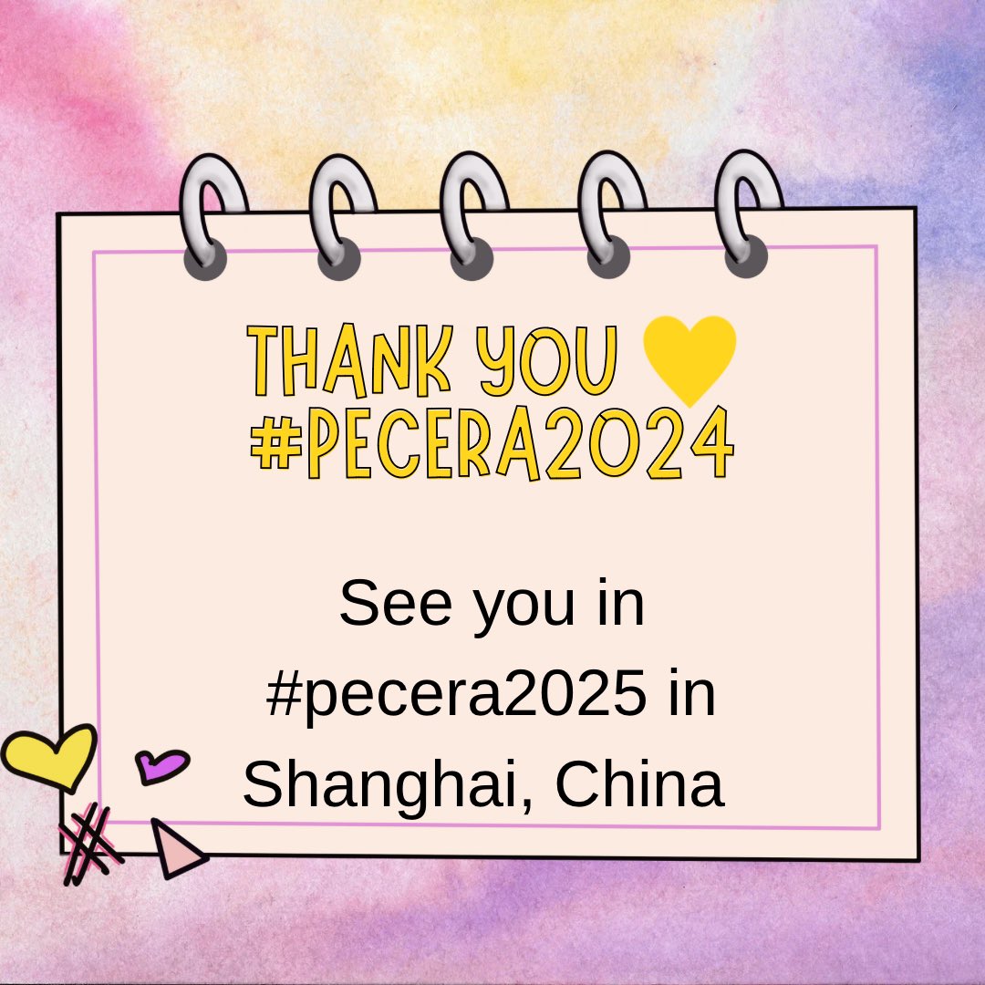 PECERA_HongKong's tweet photo. Excited to announce that #pecera2025 conference will be held in Shanghai in July 2025! 🇨🇳 See you there! ✈️👍🥰 https://t.co/LcWDHb5Xc5