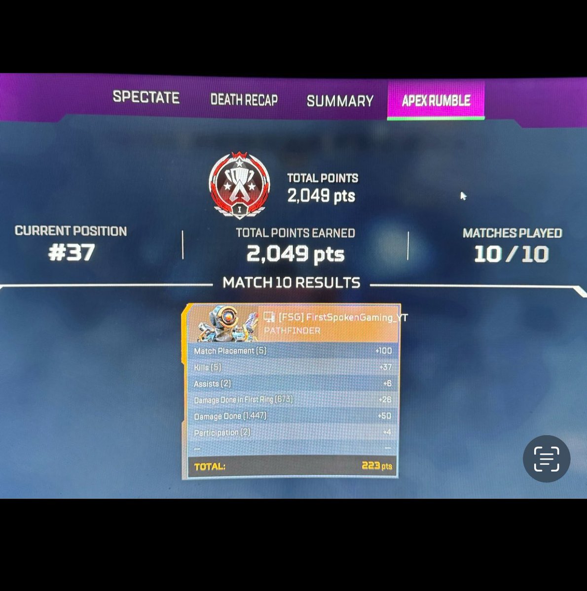 Number #37 on Rumble Ranked on PC! This mode is awesome and is actually fun and feels natural? 🤔 #apexlegends