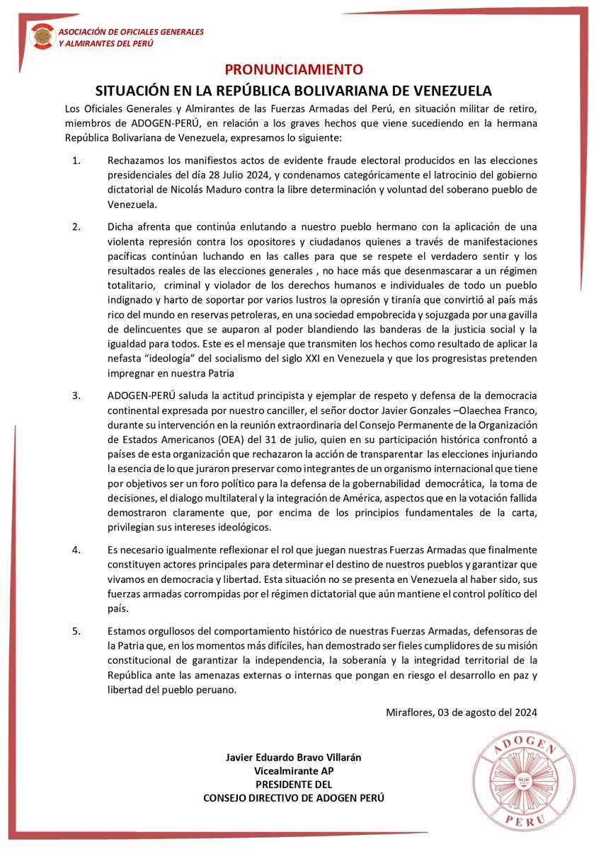 AdogenPeru's tweet photo. Pronunciamiento https://t.co/bZYSwcD9qe