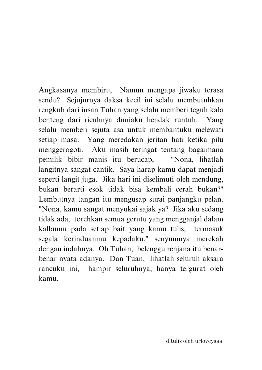 urloveysaa's tweet photo. 𝐛𝐞𝐥𝐞𝐧𝐠𝐠𝐮 𝐫𝐞𝐧𝐣𝐚𝐧𝐚 -
𝒔𝒆𝒓𝒑𝒊𝒉𝒂𝒏 𝒂𝒌𝒔𝒂𝒓𝒂 𝒚𝒂𝒏𝒈 𝒕𝒆𝒓𝒕𝒂𝒕𝒂 𝒎𝒆𝒍𝒂𝒍𝒖𝒊 𝒔𝒆𝒈𝒆𝒏𝒂𝒑 𝒋𝒊𝒘𝒂.

#ONEDOORfulHarmony https://t.co/v4GAjcgOnn