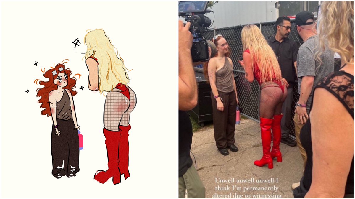 baldheimer's tweet photo. Chappell Roan and Kesha https://t.co/12v7J4xPA2