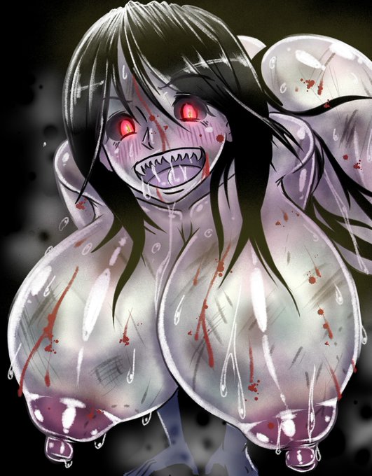 こないだ #おっぱいの日 に投稿したクレイジーゴーストさんにちょい描き足し&精まみれバージョソを支援サイトで公開のお知らせ。 