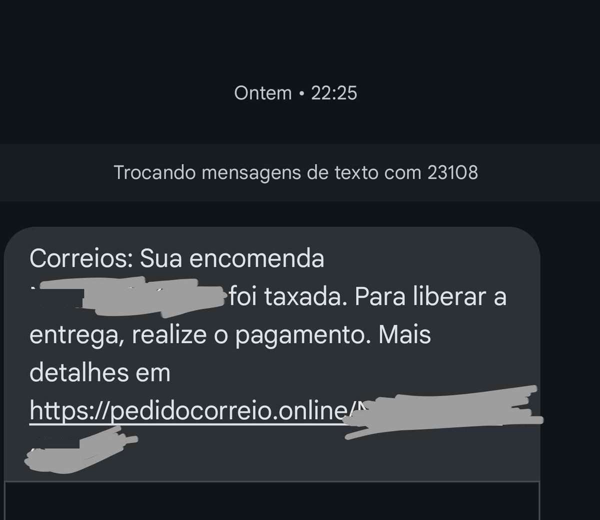EconoMisterPRO's tweet image. Atenção para um golpe dos Correios que está rolando, provavelmente você recebeu um SMS se importou algo recentemente, acontece que se trata de um golpe, o link FRAUDULENTO te redireciona para uma página com SEUS DADOS, endereços e uma suposta taxa a ser paga, não acesse o link e…