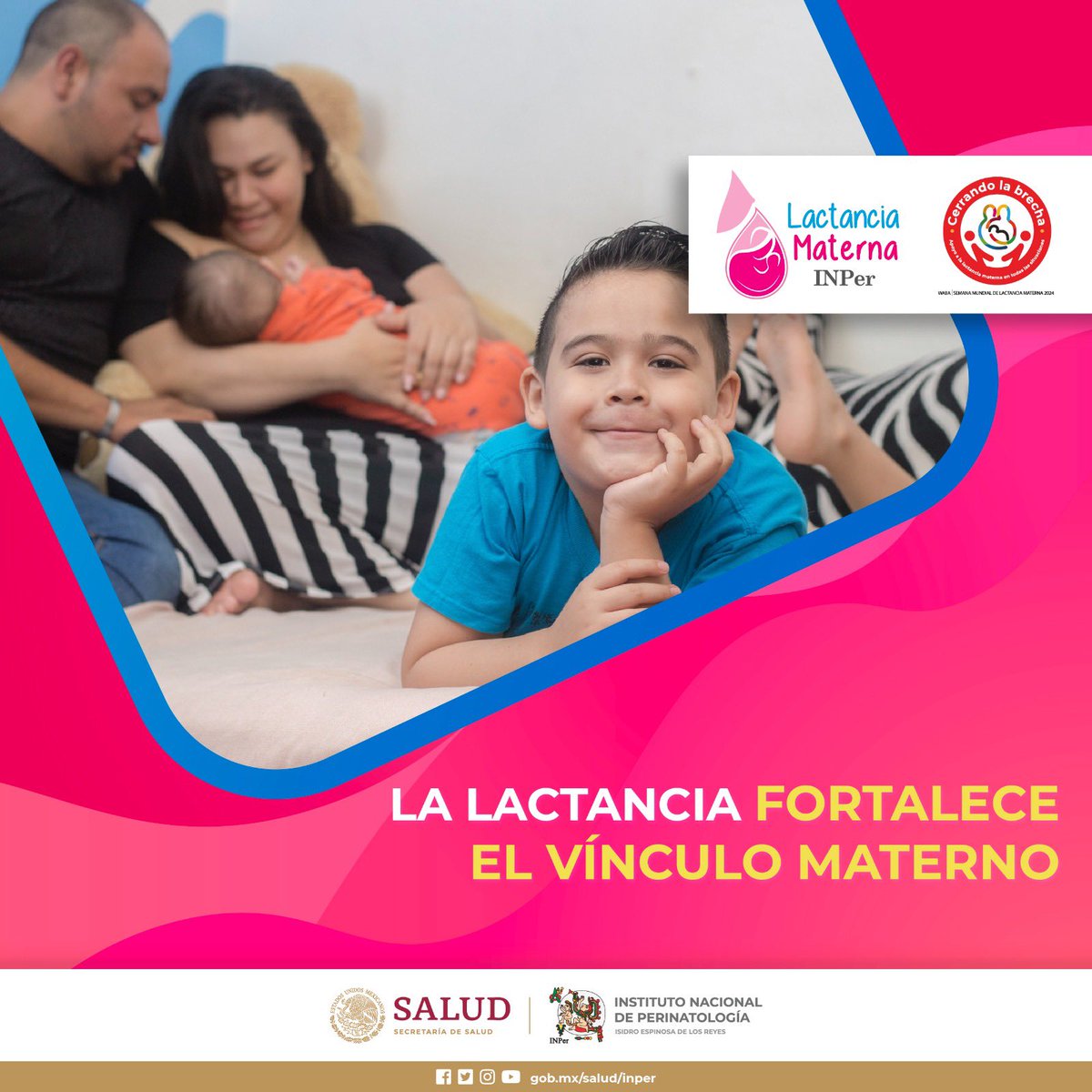 INPer_mx's tweet image. La Lactancia fortalece el vínculo materno 

#SemanaMundialDeLaLactanciaMaterna #Semanamundialdelalactanciamaterna2024 #CerrandoLaBrecha #LactanciaMaterna #LactanciaMaternaINPer #vínculomaterno