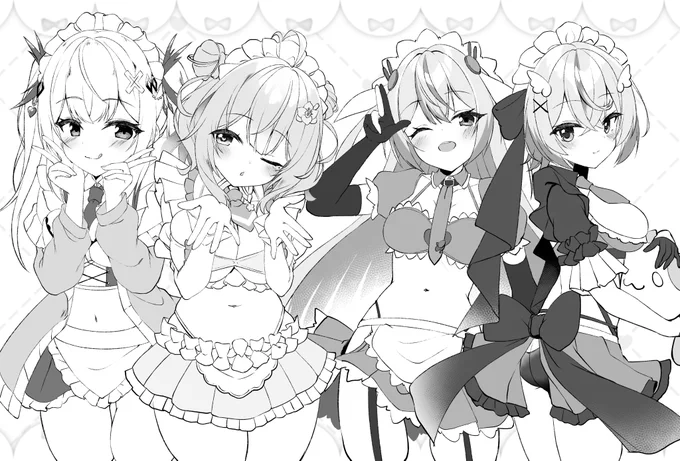 めいどるーちぇのメイドさん

#めいどるーちぇ 
#甜花の押し花 
#みお絵かき 
#速勃メ絵ル 
#くぉーつのーと 