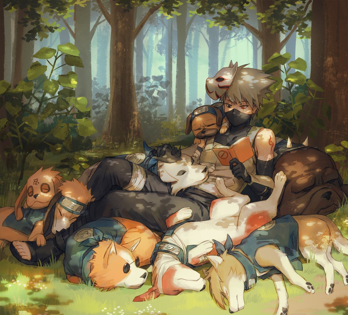 Kakashi and doggies!🐶