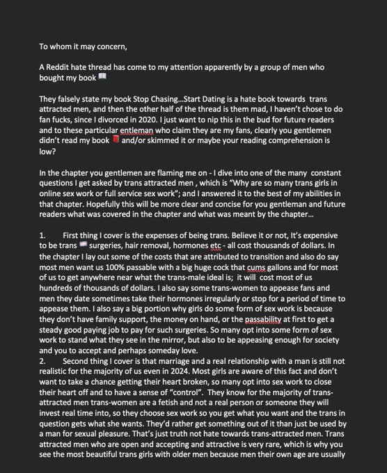 Sorry it took so long - My response to the reddit users tearing my chapter apart in my book and saying