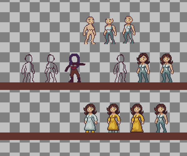 SoulwolfxP's tweet image. 78th day of #100DaysOfGameDev n 1st day of the #wannajam, tinkering with a new art style approach for this jam and started with the character Aurielle. I&apos;m thinking the white dress would suit her best for the light mage design
#pixelart #pixelartist #indiedev #aseprite #ドット絵