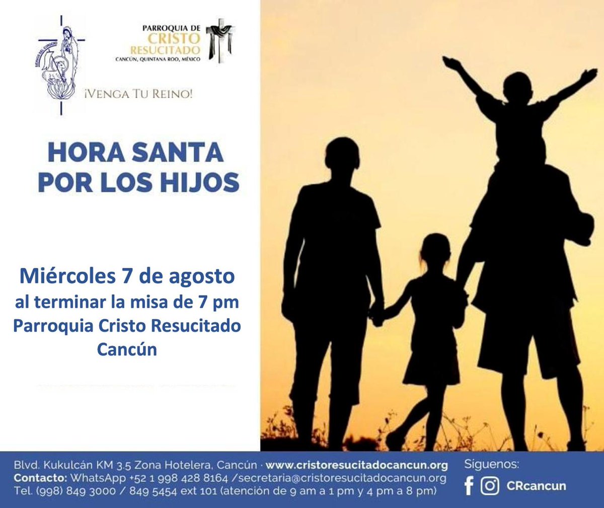 CRcancun's tweet photo. Hora Santa por los hijos
#CristoResucitado #cancun #HoraSanta #hijos #adoración https://t.co/b2DnWmnXQh