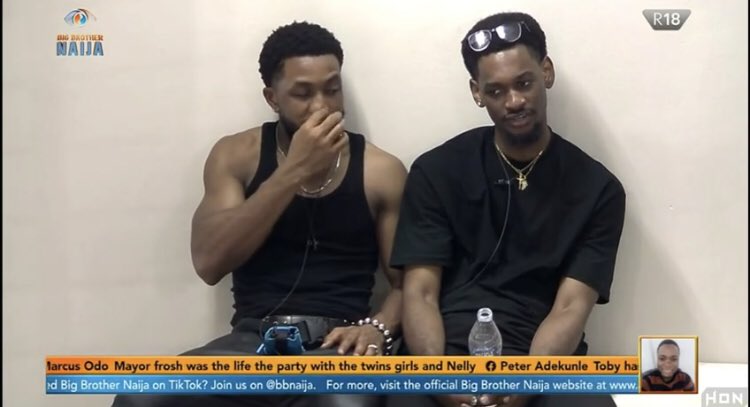 bigHotbaby1's tweet photo. Sooj and topher talking about Nelly using them for content, they said they’re ready to play her game and use her too🤣🤣🤣🤣🤣🤣🤣 May the best player win🤣🤣🤣🤣 #Bbnaija #Bbnaijas9 https://t.co/pSnA0FgHre