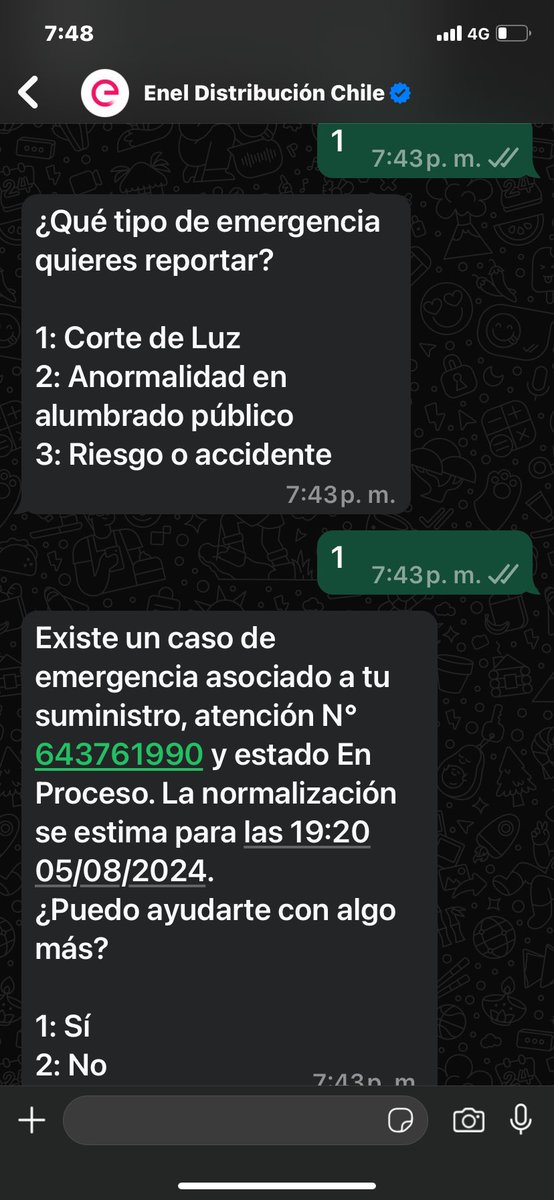 fuenza's tweet photo. @EnelChile es impensable que su Robot informe tal brutalidad (2 días más) y que su atención 24x7 sea inexistente via telefónica.
Cero responsabilidad, aún teniendo luz en el barrio a mi alrededor. https://t.co/HN1L8hhQwR