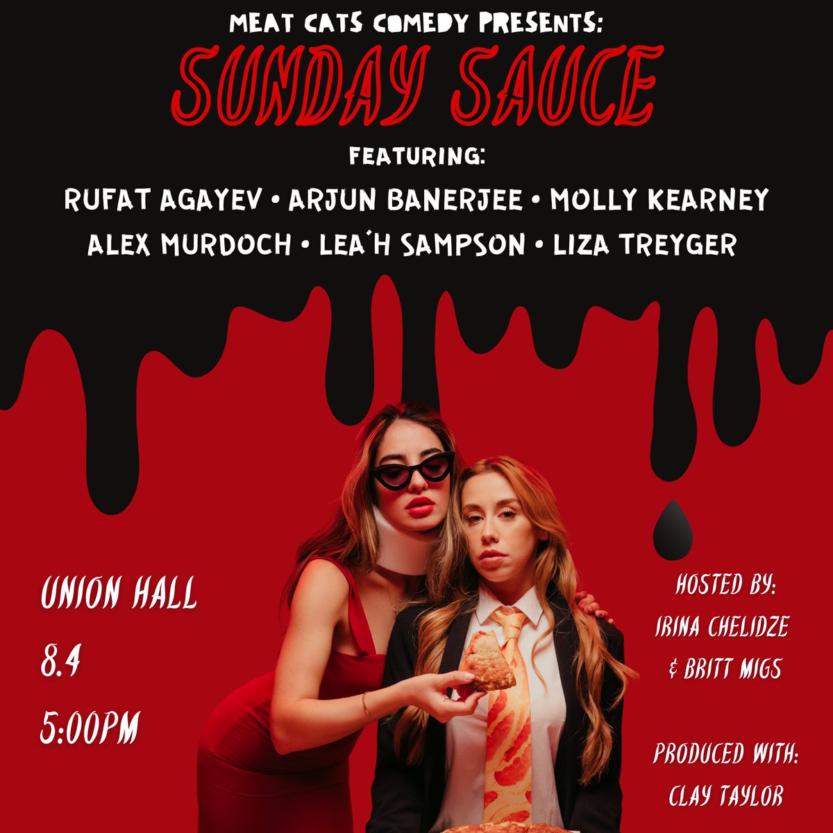 meatcats's tweet photo. TOMORROW!!!! @UnionHallNY 

We got another show for youse 🤌

@Brittymigs @raunchonpizza @MEATBRICKMOLLY @leah_sampson1 @Rufat__Agayev @TreygerLiza @ArjunBanerjee7 @alexgmurd 

Tix: https://t.co/A21C6qms6K https://t.co/x5eohKMfLy