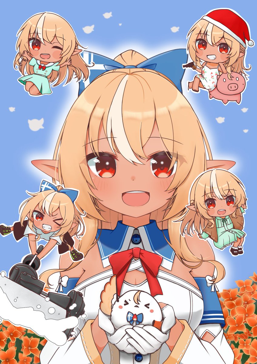不知火フレア 「今の私に出来るのはかわいいフレアちゃんを流すことと、とりあえず今の状況を抜け出し」|雪國 エノ🔥のイラスト