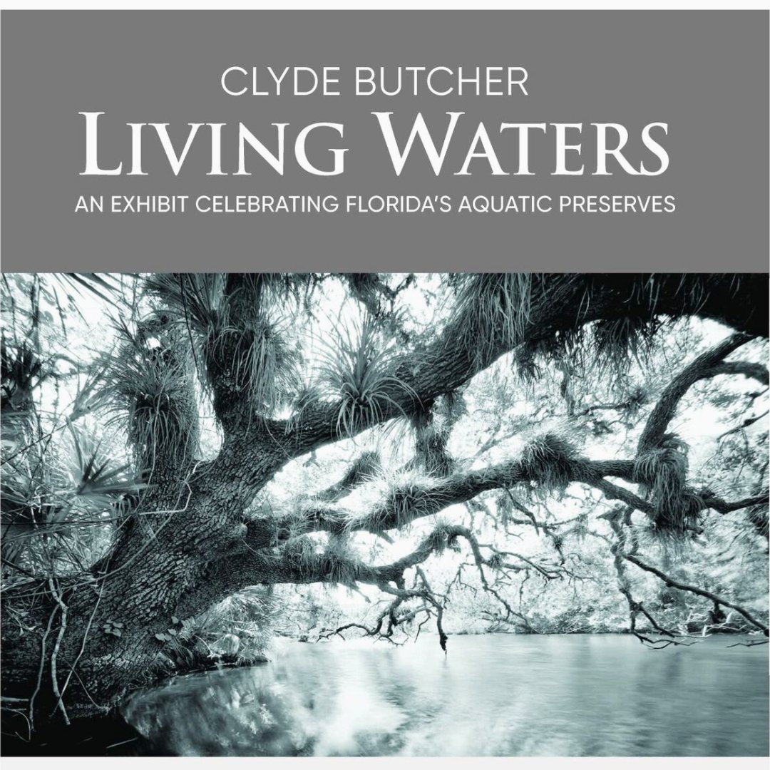 Clyde Butcher's "Living Waters" Exhibit On view through August 31. Enjoy the captivating beauty of Clyde Butcher's Living Waters; Aquatic Preserves of Florida photography exhibit on display for the month of August. Environmental Learning Center, 255 Live Oak Drive, Vero Beach