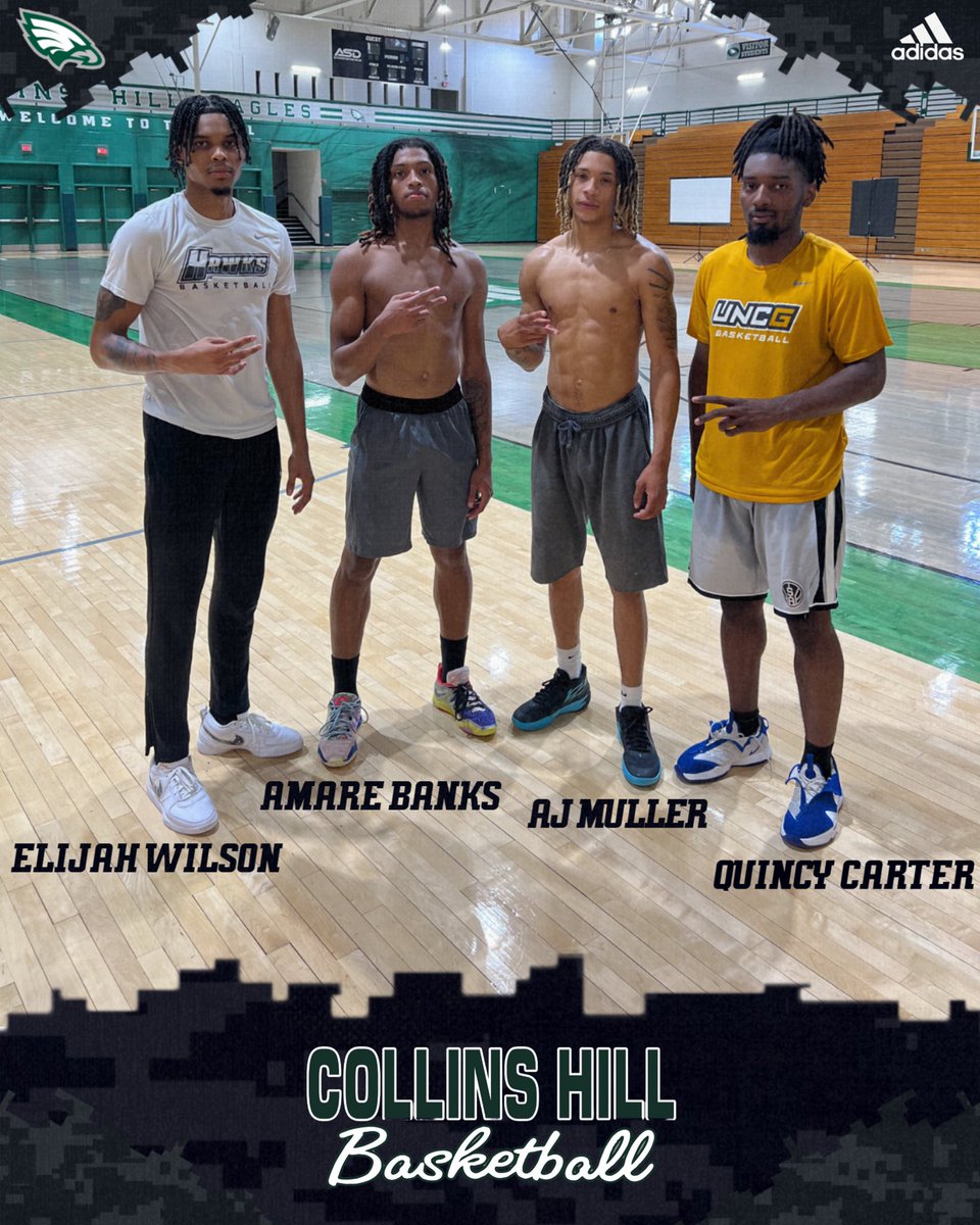 Collins Hill Hoops (@collinshillhoop) on Twitter photo Great having some former Eagles in the gym today working out! Elijah Wilson - Univ. of Arkansas Fort Smith, Amare Banks - McLennan Junior College, AJ Muller - East Georgia St. Junior College, Quincy Carter - TBD professionally. <a href="/AJMuller12/">Antonio Muller(AJ)</a> <a href="/Mareadlle21/">Amare Banks</a> <a href="/quincycarter4_/">Quincy Carter</a> @EazzyEli Great having some former Eagles in the gym today working out! Elijah Wilson - Univ. of Arkansas Fort Smith, Amare Banks - McLennan Junior College, AJ Muller - East Georgia St. Junior College, Quincy Carter - TBD professionally. <a href="/AJMuller12/">Antonio Muller(AJ)</a> <a href="/Mareadlle21/">Amare Banks</a> <a href="/quincycarter4_/">Quincy Carter</a> @EazzyEli