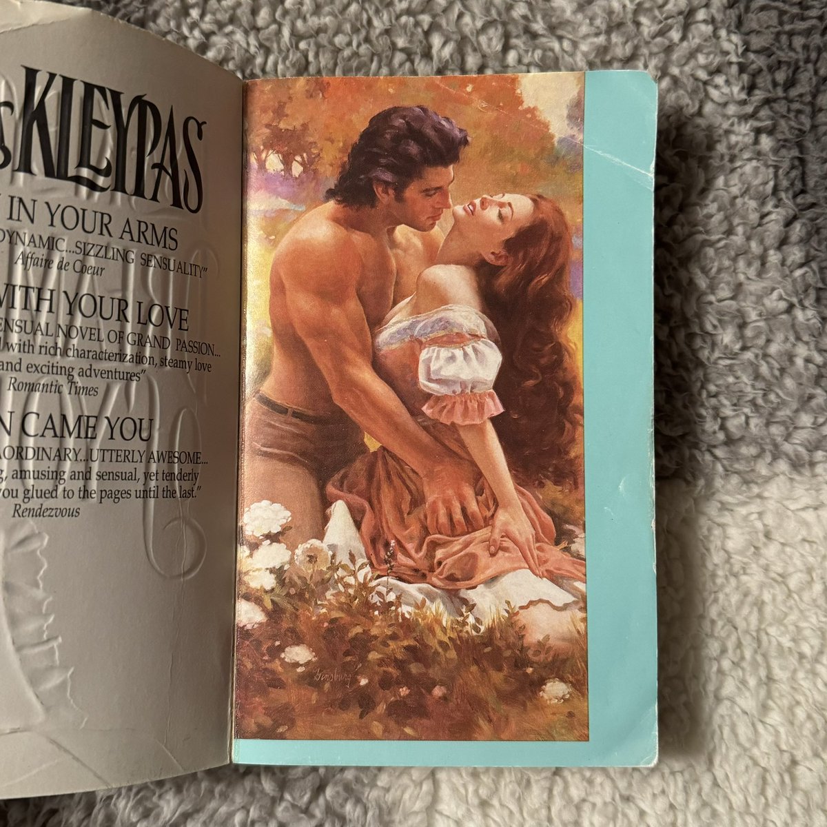 RynnieReads's tweet photo. I found a first edition Dreaming of You!! Look at the pretty stepback of Derek and Sara!! https://t.co/aDeXrp9In9