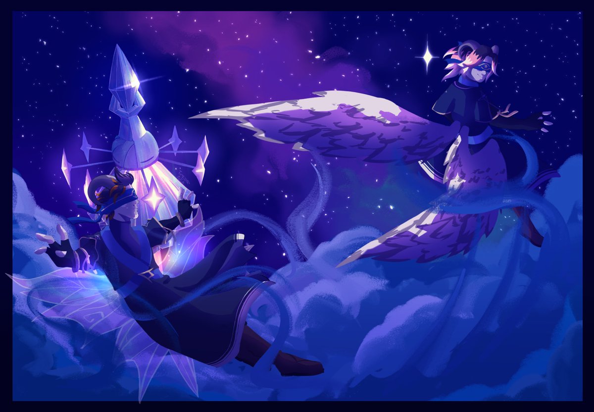 Turquoise_Rush_'s tweet image. Kosmo and Astrid I miss you already 🪶🌌💙
#TheDragonPrince #tdpfanart #GiveUsTheSaga
