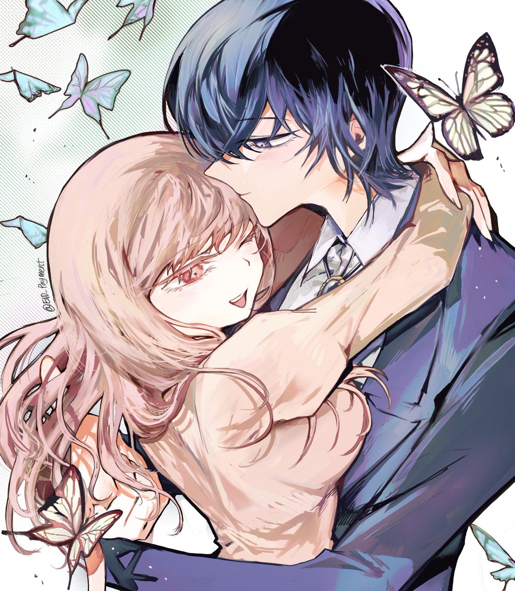 A breathtaking illustration of Kira and Lady Elena, from the manga 『蝶と帝国』 (Butterfly and Empire) 🦋
Art by @/END_payment, please support their work!