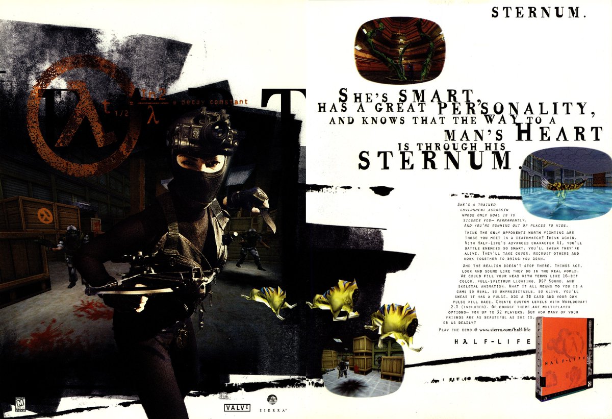 Half-Life

"She's smart, has a great personality, and knows that the way to a man's heart is through his sternum." (Next Generation #35, Nov. 1997)