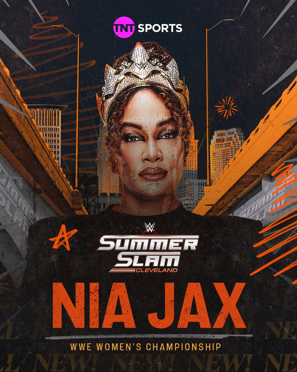 wweontnt's tweet photo. 𝘼𝙉𝘿 𝙉𝙀𝙒𝙒𝙒𝙒𝙒𝙒𝙒𝙒𝙒 🏆

Nia Jax has become the WWE Women's Champion! 🙌

#SummerSlam | TNT Sports Box Office https://t.co/69xNxXleHH