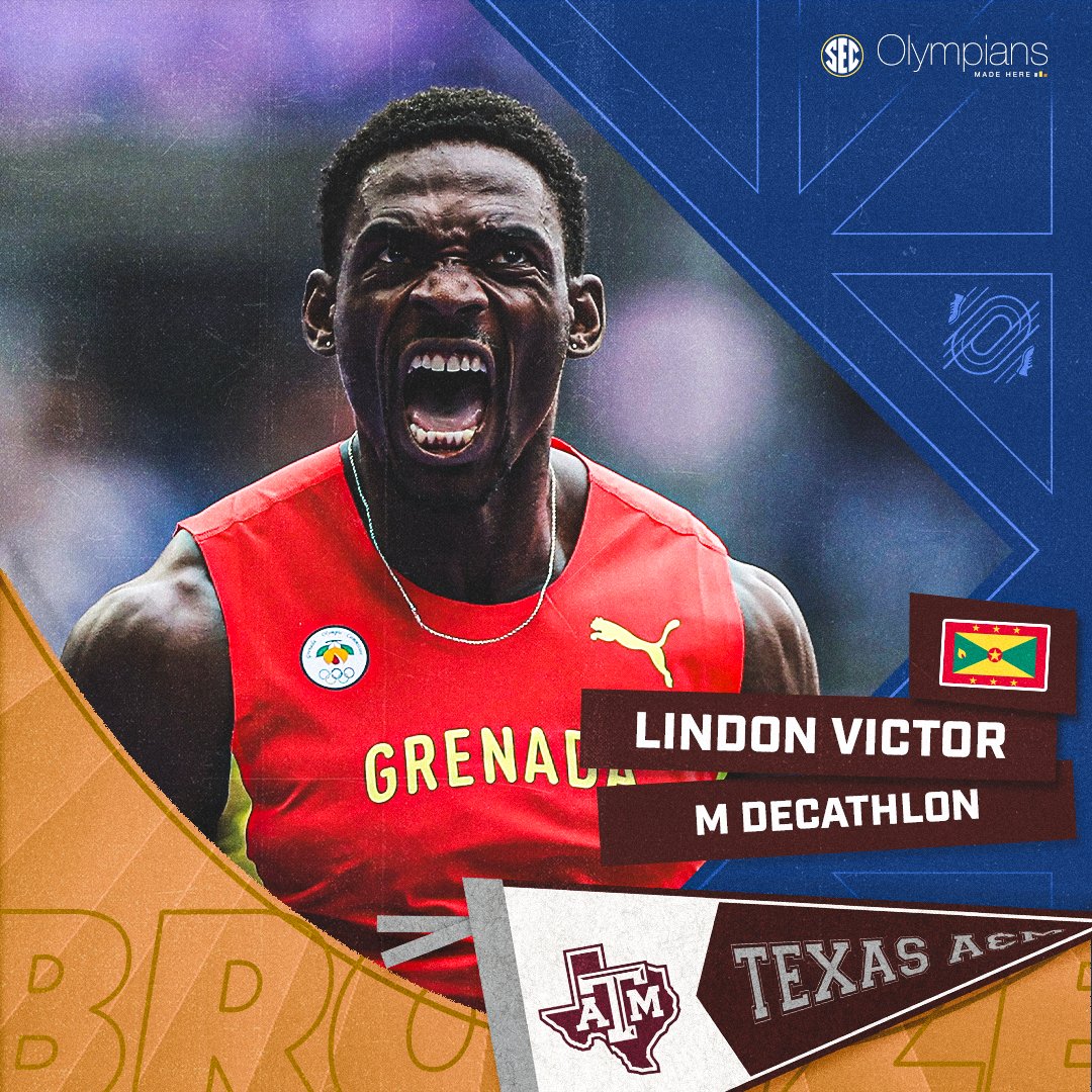 Southeastern Conference (@sec) on Twitter photo Completing the Texas two-step on the podium! π
π€ Lindon Victor
π₯ Men's Decathlon
π <a href="/aggietfxc/">Texas A&M Track & Field/Cross Country</a>
#OlympiansMadeHere x #ItJustMeansMore Completing the Texas two-step on the podium! π
π€ Lindon Victor
π₯ Men's Decathlon
π <a href="/aggietfxc/">Texas A&M Track & Field/Cross Country</a>
#OlympiansMadeHere x #ItJustMeansMore